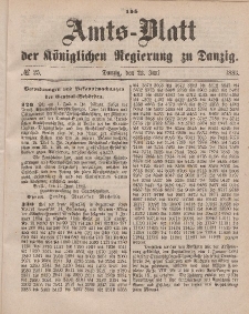 Amts-Blatt der Königlichen Regierung zu Danzig, 23. Juni 1883, Nr. 25