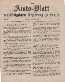 Amts-Blatt der Königlichen Regierung zu Danzig, 28. Juli 1883, Nr. 30