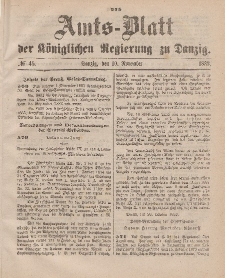 Amts-Blatt der Königlichen Regierung zu Danzig, 10. November 1883, Nr. 45