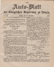 Amts-Blatt der Königlichen Regierung zu Danzig, 17. November 1883, Nr. 46