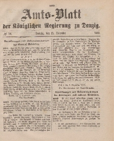 Amts-Blatt der Königlichen Regierung zu Danzig, 15. Dezember 1883, Nr. 50
