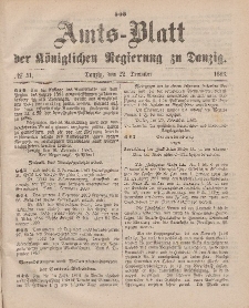 Amts-Blatt der Königlichen Regierung zu Danzig, 22. Dezember 1883, Nr. 51