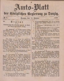 Amts-Blatt der Königlichen Regierung zu Danzig, 11. Januar 1879, Nr. 2