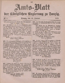 Amts-Blatt der Königlichen Regierung zu Danzig, 25. Januar 1879, Nr. 4