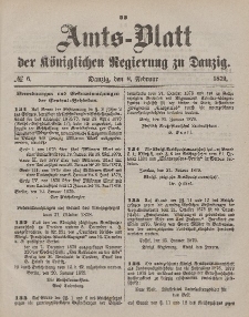 Amts-Blatt der Königlichen Regierung zu Danzig, 8. Februar 1879, Nr. 6