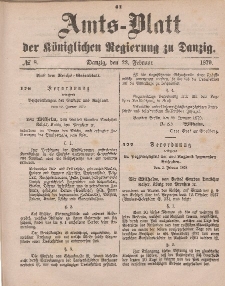 Amts-Blatt der Königlichen Regierung zu Danzig, 22. Februar 1879, Nr. 8