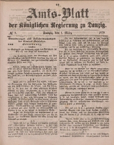 Amts-Blatt der Königlichen Regierung zu Danzig, 1. März 1879, Nr. 9