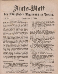 Amts-Blatt der Königlichen Regierung zu Danzig, 29. März 1879, Nr. 13