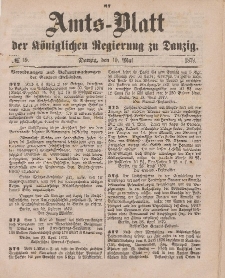 Amts-Blatt der Königlichen Regierung zu Danzig, 10. Mai 1879, Nr. 19