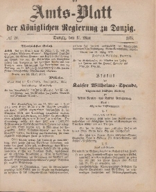 Amts-Blatt der Königlichen Regierung zu Danzig, 17. Mai 1879, Nr. 20