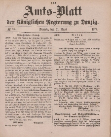 Amts-Blatt der Königlichen Regierung zu Danzig, 21. Juni 1879, Nr. 25
