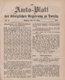 Amts-Blatt der Königlichen Regierung zu Danzig, 28. Juni 1879, Nr. 26