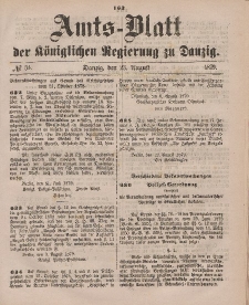 Amts-Blatt der Königlichen Regierung zu Danzig, 23. August 1879, Nr. 34