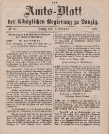 Amts-Blatt der Königlichen Regierung zu Danzig, 15. November 1879, Nr. 46