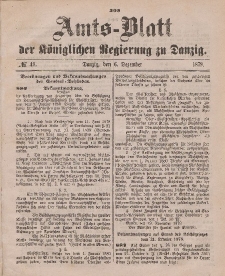 Amts-Blatt der Königlichen Regierung zu Danzig, 6. Dezember 1879, Nr. 49