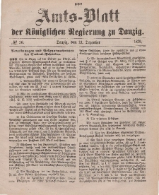 Amts-Blatt der Königlichen Regierung zu Danzig, 13. Dezember 1879, Nr. 50