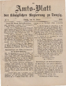 Amts-Blatt der Königlichen Regierung zu Danzig, 26. Januar 1884, Nr. 4