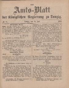 Amts-Blatt der Königlichen Regierung zu Danzig, 28. Juni 1884, Nr. 26