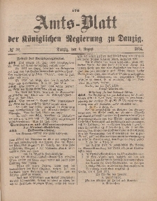 Amts-Blatt der Königlichen Regierung zu Danzig, 9. August 1884, Nr. 32