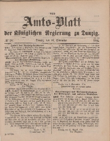 Amts-Blatt der Königlichen Regierung zu Danzig, 20. September 1884, Nr. 38