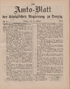 Amts-Blatt der Königlichen Regierung zu Danzig, 11. Oktober 1884, Nr. 41