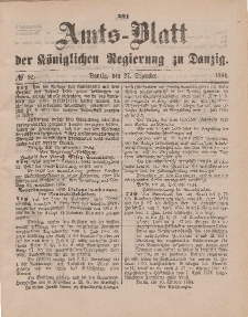 Amts-Blatt der Königlichen Regierung zu Danzig, 27. Dezember 1884, Nr. 52