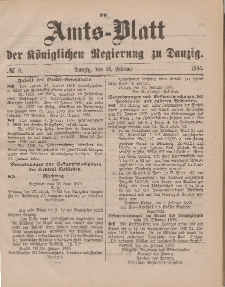 Amts-Blatt der Königlichen Regierung zu Danzig, 21. Februar 1885, Nr. 8