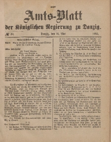 Amts-Blatt der Königlichen Regierung zu Danzig, 16. Mai 1885, Nr. 20