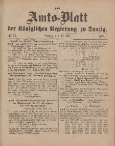 Amts-Blatt der Königlichen Regierung zu Danzig, 30. Mai 1885, Nr. 22