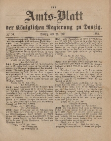 Amts-Blatt der Königlichen Regierung zu Danzig, 25. Juli 1885, Nr. 30