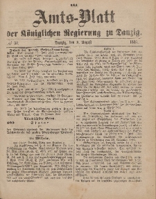 Amts-Blatt der Königlichen Regierung zu Danzig, 8. August 1885, Nr. 32