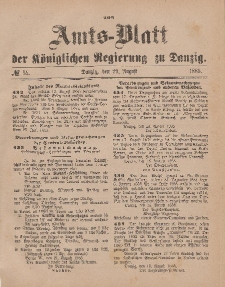 Amts-Blatt der Königlichen Regierung zu Danzig, 29. August 1885, Nr. 35