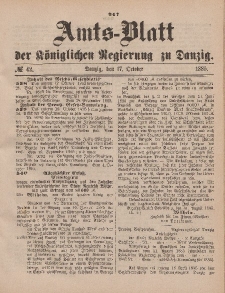 Amts-Blatt der Königlichen Regierung zu Danzig, 17. Oktober 1885, Nr. 42