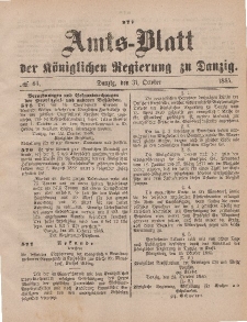 Amts-Blatt der Königlichen Regierung zu Danzig, 31. Oktober 1885, Nr. 44