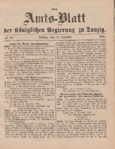 Amts-Blatt der Königlichen Regierung zu Danzig, 12. Dezember 1885, Nr. 50