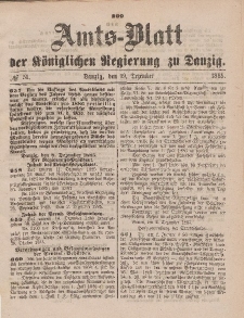 Amts-Blatt der Königlichen Regierung zu Danzig, 19. Dezember 1885, Nr. 51