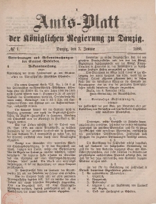 Amts-Blatt der Königlichen Regierung zu Danzig, 3. Januar 1880, Nr. 1