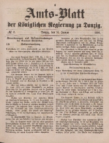 Amts-Blatt der Königlichen Regierung zu Danzig, 10. Januar 1880, Nr. 2