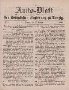 Amts-Blatt der Königlichen Regierung zu Danzig, 17. Januar 1880, Nr. 3