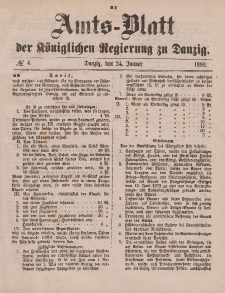 Amts-Blatt der Königlichen Regierung zu Danzig, 24. Januar 1880, Nr. 4