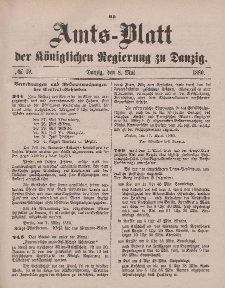 Amts-Blatt der Königlichen Regierung zu Danzig, 8. Mai 1880, Nr. 19