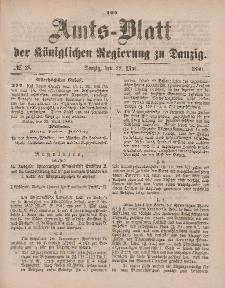 Amts-Blatt der Königlichen Regierung zu Danzig, 22. Mai 1880, Nr. 21