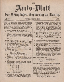 Amts-Blatt der Königlichen Regierung zu Danzig, 29. Mai 1880, Nr. 22