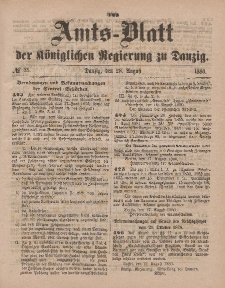 Amts-Blatt der Königlichen Regierung zu Danzig, 28. August 1880, Nr. 35
