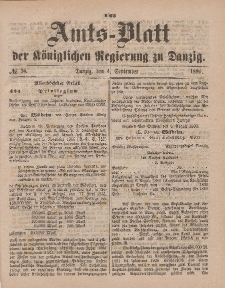 Amts-Blatt der Königlichen Regierung zu Danzig, 4. September 1880, Nr. 36