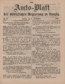 Amts-Blatt der Königlichen Regierung zu Danzig, 11. September 1880, Nr. 37