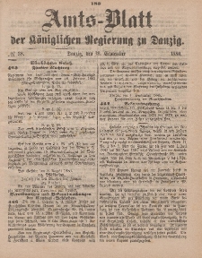 Amts-Blatt der Königlichen Regierung zu Danzig, 18. September 1880, Nr. 38