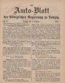 Amts-Blatt der Königlichen Regierung zu Danzig, 2. Oktober 1880, Nr. 40