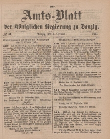 Amts-Blatt der Königlichen Regierung zu Danzig, 9. Oktober 1880, Nr. 41