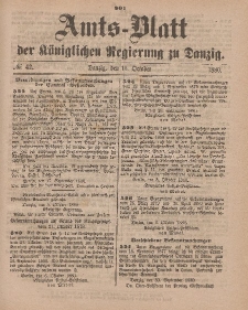 Amts-Blatt der Königlichen Regierung zu Danzig, 16. Oktober 1880, Nr. 42